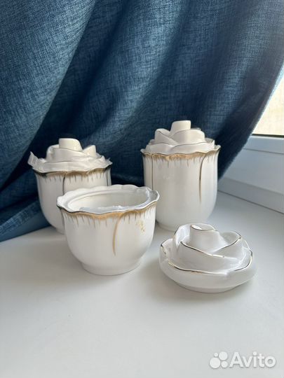 Lefard банки для сыпучих продуктов новые фарфор