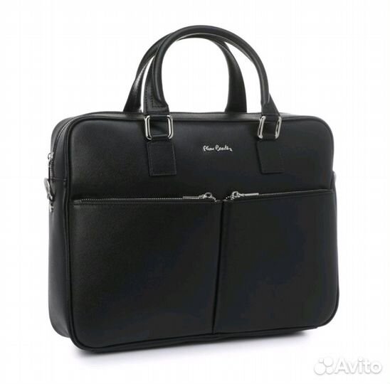 Мужской кожаный портфель Pierre Cardin