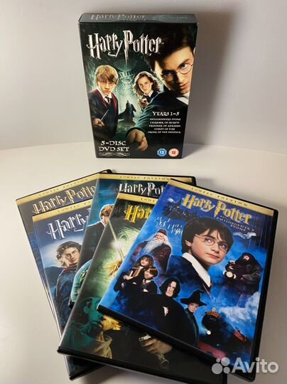 Гарри Поттер DVD двд коллекционное издание 1-5