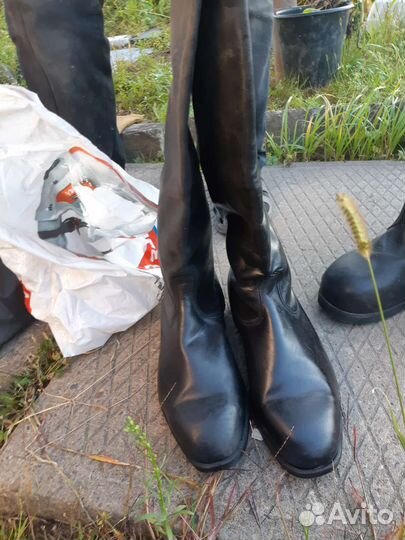 Сапоги хромовые новые