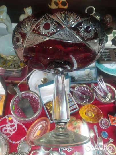 Графин,цветной хрусталь