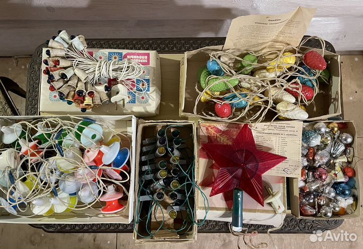 Елочные игрушки. Гирлянды СССР