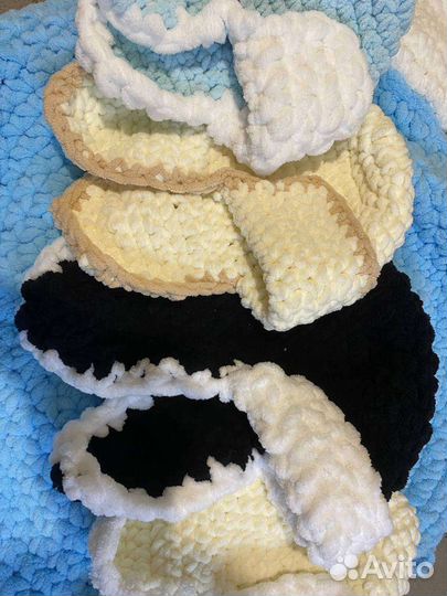 Шапка ушанка вязаная