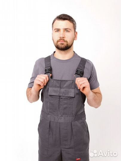 Полукомбинезон профессионал темно-серый