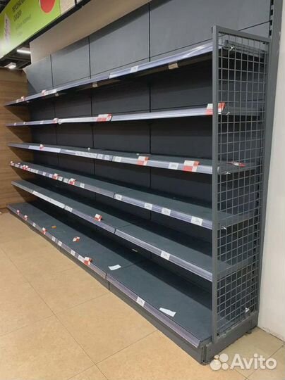 Стеллаж для магазина графит пристенный