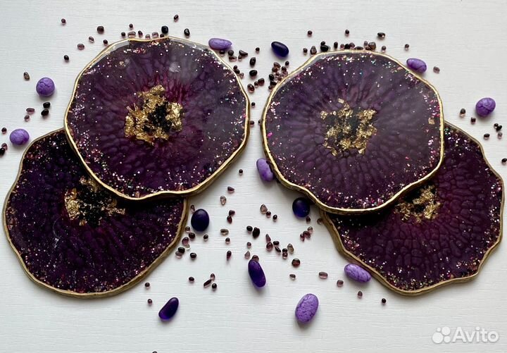 Подстаканники из эпоксидной смолы