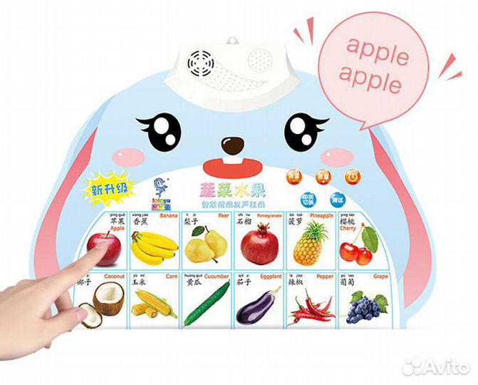 Плакат звуковой для изучения китайского и английск