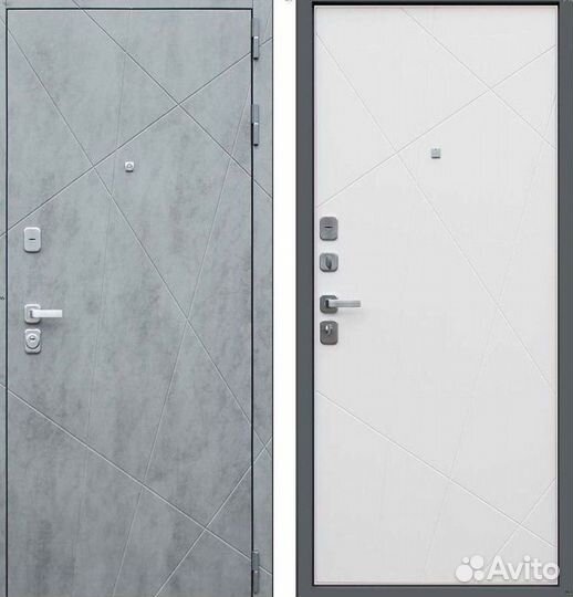 Дверь входная Бетон тёмный металлическая