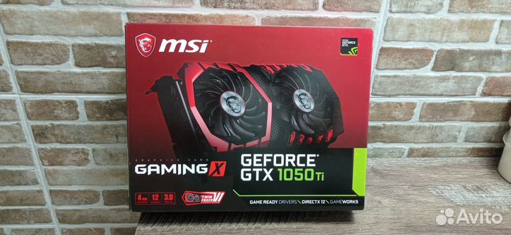 Видеокарта Msi gtx 1050 ti gaming x 4gb