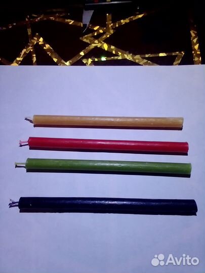 Свечи восковые цветные