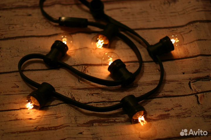 Аренда ретро гирлянды 50 м