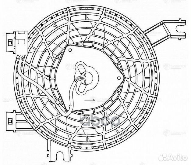 Э/вентилятор конд. с кожухом lfac1951 luzar