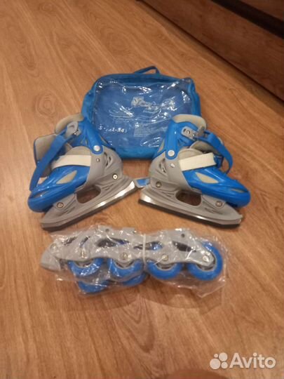Коньки и ролики 2 в 1