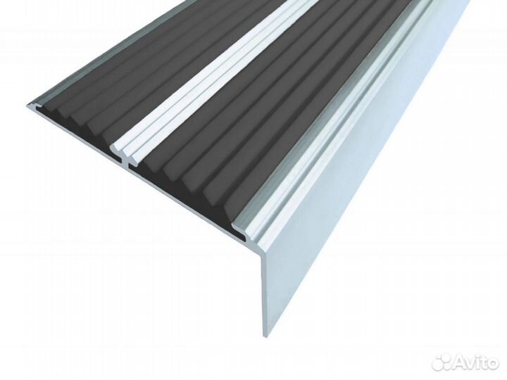 Уголок алюминиевый с двойной резиновой вставкой
