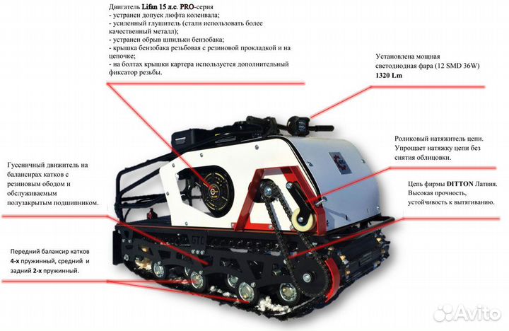 Буксировщик бтс «standart PRO» 500/15 э/зап. lifan