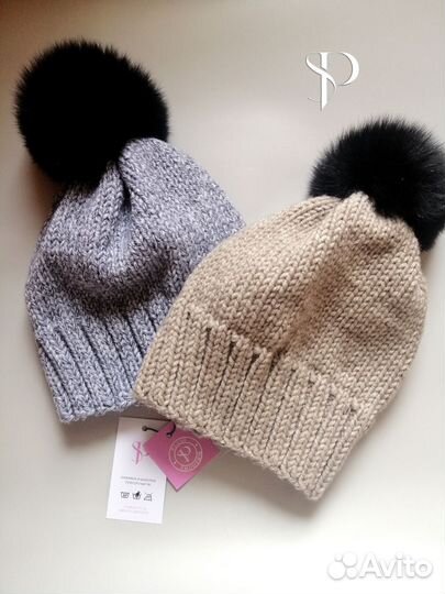 Шапка женская вязаная ручная работа