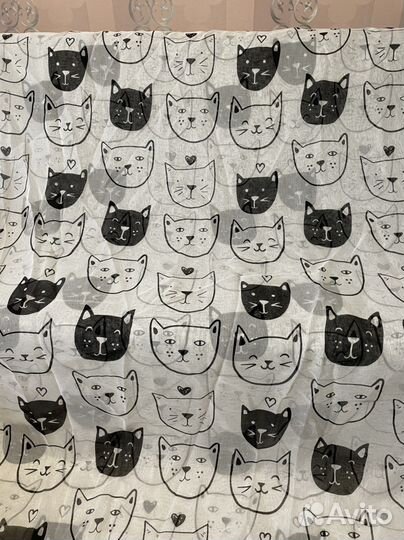 Тюль шторы котики новая на ленте 3метра