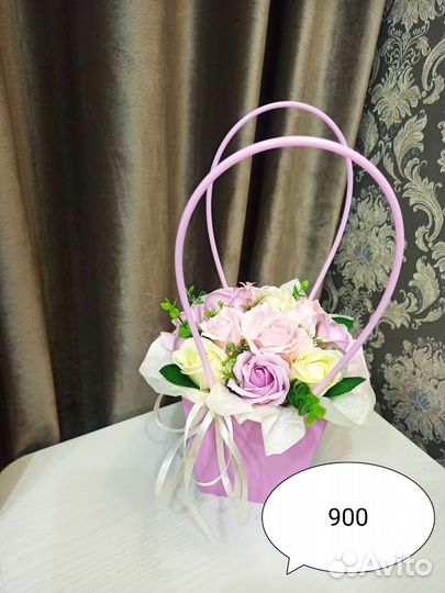 Букет из мыльных роз