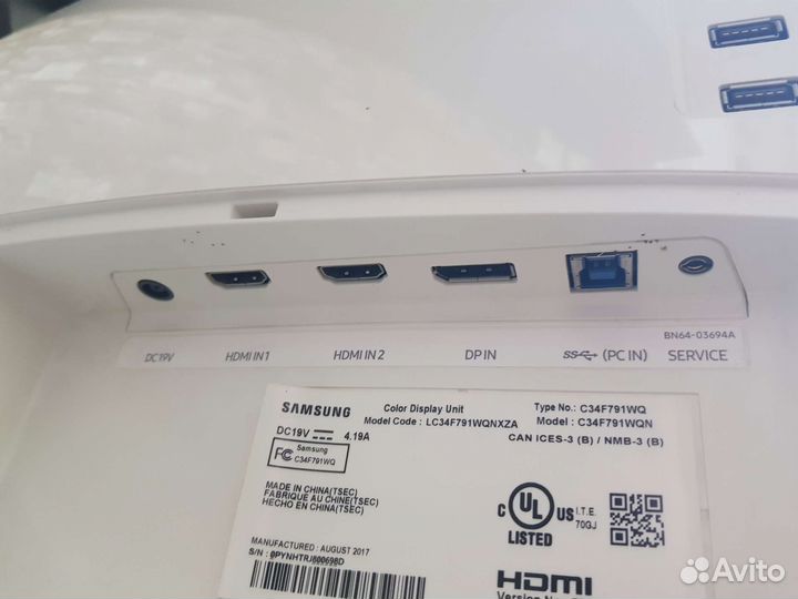 Монитор samsung c 34f 791