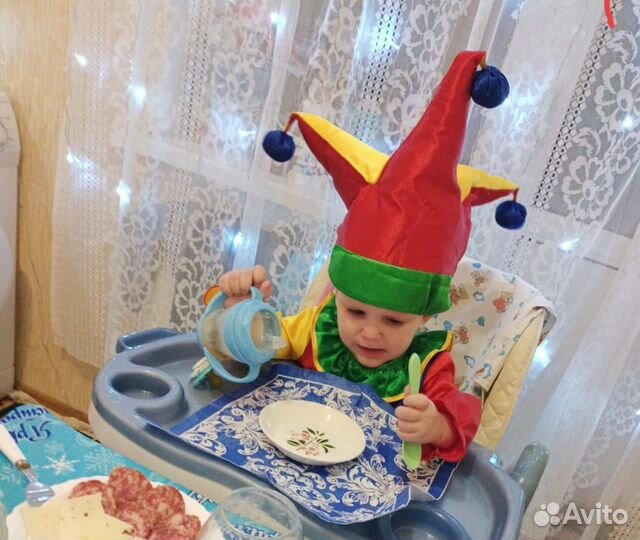 Новогодний костюм клоун 1-2 года