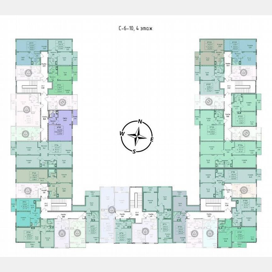 2-к. квартира, 62 м², 4/4 эт.