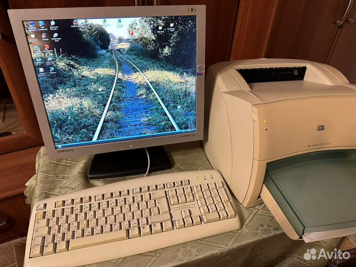 Принтер HP в сборе с компьютером