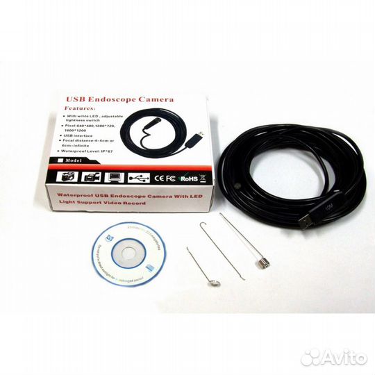 USB Видеоэндоскоп QS-8.5мм-7м
