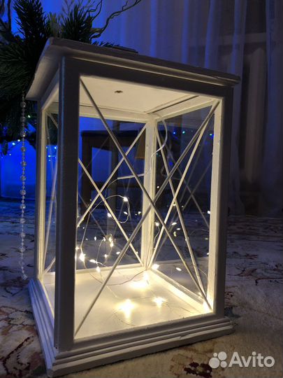 Фонарь новогодний с подсветкой