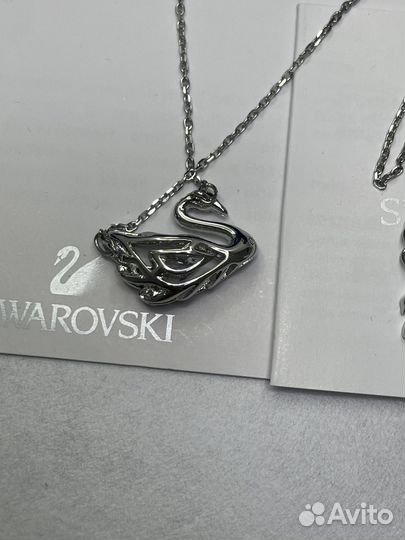 Swarovski подвеска лебедь кулон