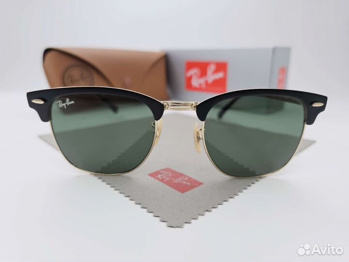 Очки Ray Ban Clubmaster 3716 187 Aluminium Green