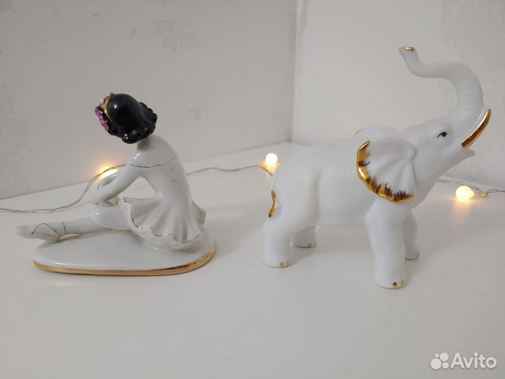 Статуэтки балерина и слон