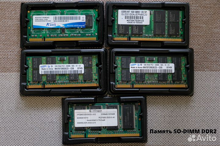 Опер. память SO-DlMM DDR2 1 Gb