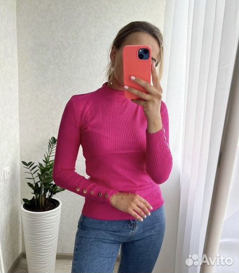 Водолазка лапша с пуговицами на рукавах 42 44