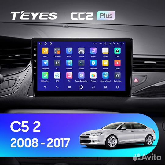 Магнитола Ситроен C5 2 2008-2017 Андроид Teyes