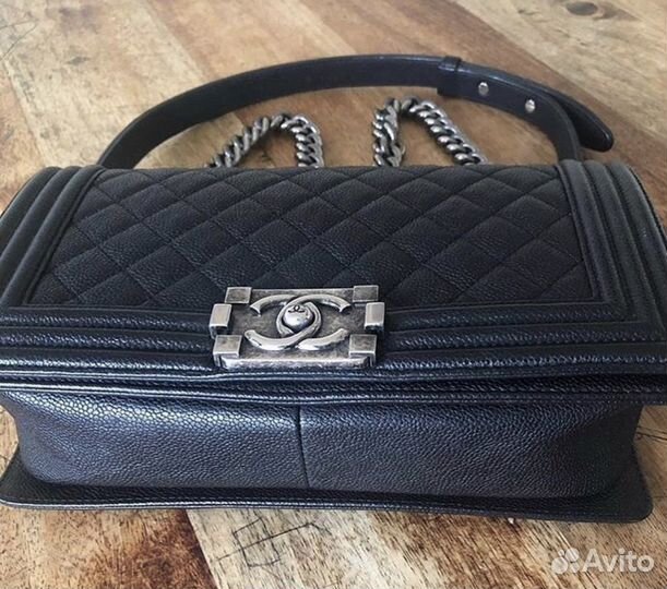 Сумка chanel boy натуральная кожа