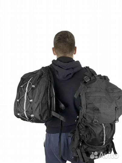 Рюкзак туристический Ronin C103C Double черный 80л