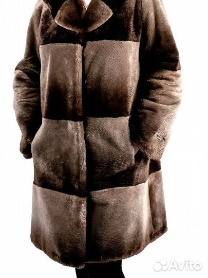 Шуба из натурального меха бобра