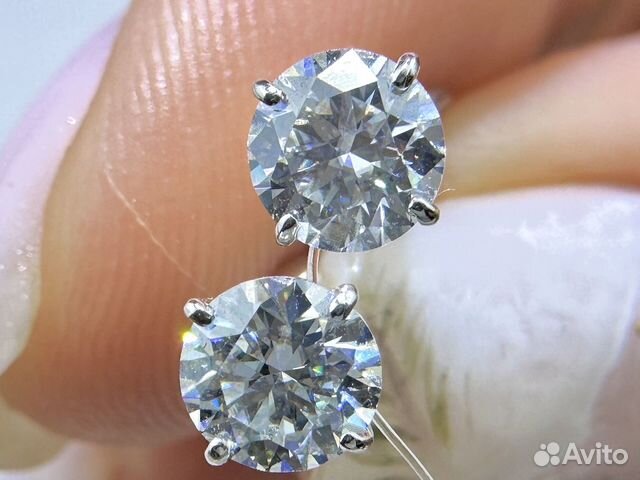 Серьги с выращенными муассанитами купить в Перми | Личные вещи | Авито