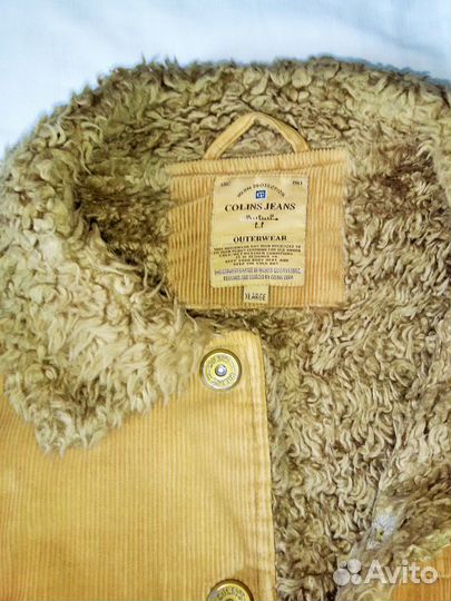 Куртка вельветовая с искусственным мехом