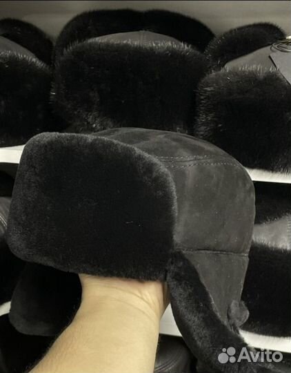 Шапка замшевая