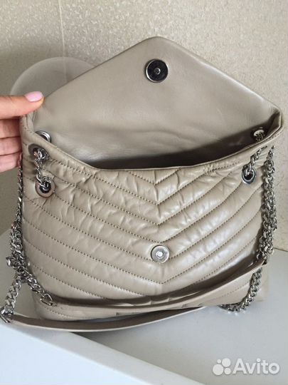 Сумка натуральная кожа бежевая