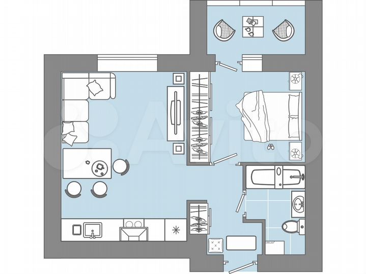 1-к. квартира, 41 м², 1/10 эт.
