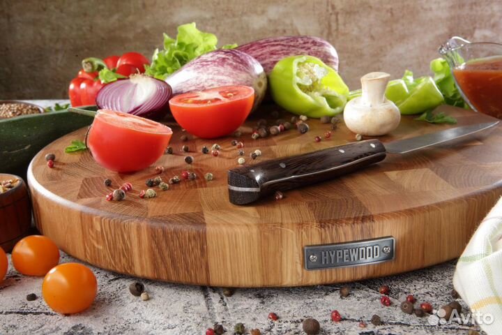 Доска разделочная торцевая круглая