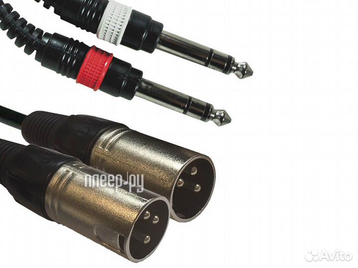 American Dj 2x6.3 Jack/M Stereo - 2xXLR M 3m A