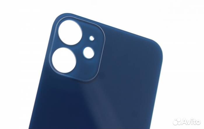 Задняя крышка для iPhone 12 mini Синяя (Стеклянная