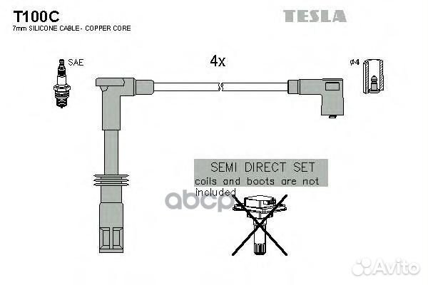 Провода зажигания T100C tesla