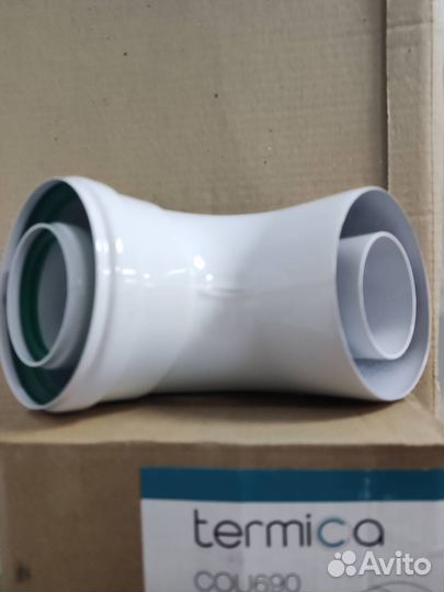 Угол коаксиальный 90 гр. D60/100