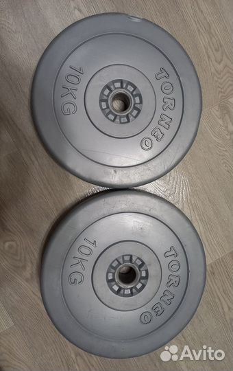 Блины torneo для штанги по 10 кг цена за 2 шт