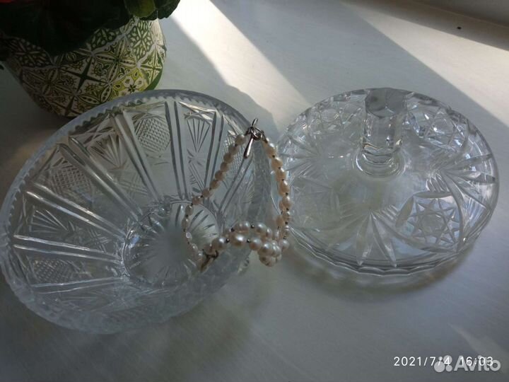 Хрустальная конфетница 