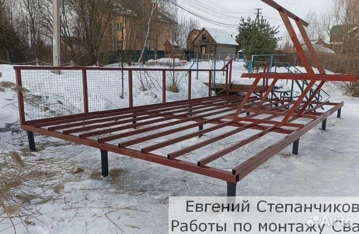 Установка Винтовых сваи